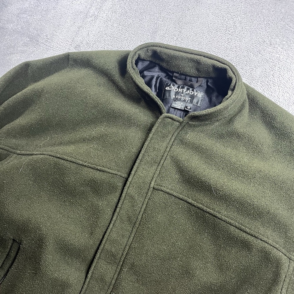 FootJoy DryJoys Fleece Jacket Men Medium Green Golf Pullover Full Zip Poly